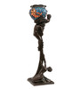 Meyda 35" High Lovers' Trangle W/tiffany Goldfish Table Lamp