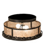 Meyda 16" Wide Rustic Prime Flushmount