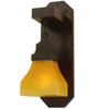Meyda 5" Wide Bungalow Frosted Amber Wall Sconce