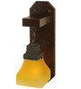 Meyda 5" Wide Bungalow Frosted Amber Wall Sconce