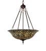 Meyda 20" Wide Tiffany Fishscale Inverted Pendant