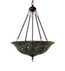 Meyda 20" Wide Tiffany Fishscale Inverted Pendant