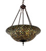 Meyda 20" Wide Tiffany Fishscale Inverted Pendant