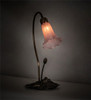 Meyda 16" High Pink Tiffany Pond Lily Accent Lamp