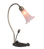 Meyda 16" High Pink Tiffany Pond Lily Accent Lamp