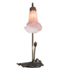 Meyda 16" High Pink Tiffany Pond Lily Accent Lamp