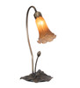 Meyda 16" High Amber Tiffany Pond Lily Accent Lamp - 13703