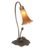 Meyda 16" High Amber Tiffany Pond Lily Accent Lamp - 13703
