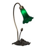 Meyda 16" High Green Tiffany Pond Lily Accent Lamp