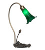 Meyda 16" High Green Tiffany Pond Lily Accent Lamp