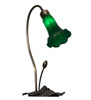 Meyda 16" High Green Tiffany Pond Lily Accent Lamp
