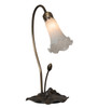 Meyda 16" High White Tiffany Pond Lily Accent Lamp