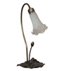 Meyda 16" High White Tiffany Pond Lily Accent Lamp