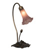 Meyda 16" High Lavender Tiffany Pond Lily Accent Lamp