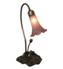Meyda 16" High Lavender Tiffany Pond Lily Accent Lamp