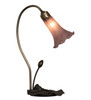 Meyda 16" High Lavender Tiffany Pond Lily Accent Lamp