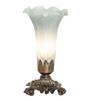 Meyda 8" High Gray Tiffany Pond Lily Accent Lamp - 141548