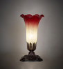 Meyda 8" High Seafoam/cranberry Victorian Accent Lamp