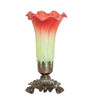 Meyda 8" High Seafoam/cranberry Victorian Accent Lamp