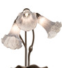 Meyda 16" High Gray Tiffany Pond Lily 3 Light Accent Lamp