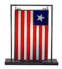 Meyda 9.5"w X 10.5"h Liberian Flag Lighted Tabletop Window