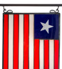 Meyda 9.5"w X 10.5"h Liberian Flag Lighted Tabletop Window