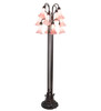 Meyda 63" High Pink Tiffany Pond Lily 12 Lt Floor Lamp