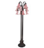 Meyda 63" High Pink Tiffany Pond Lily 12 Lt Floor Lamp