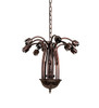 Meyda 24" Wide Lavender Tiffany Pond Lily 12 Lt Chandelier