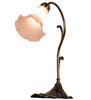 Meyda 15" High Pink Tiffany Pond Lily Accent Lamp