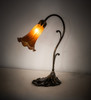 Meyda 15" High Amber Tiffany Pond Lily Accent Lamp