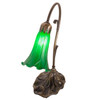 Meyda 15" High Green Tiffany Pond Lily Accent Lamp