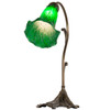 Meyda 15" High Green Tiffany Pond Lily Accent Lamp