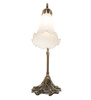 Meyda 15" High White Tiffany Pond Lily Accent Lamp