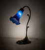 Meyda 15" High Blue Tiffany Pond Lily Accent Lamp