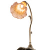 Meyda 15" High Amber/purple Tiffany Pond Lily Accent Lamp