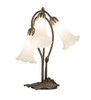 Meyda 16" High White Tiffany Pond Lily 3 Light Accent Lamp