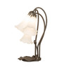 Meyda 16" High White Tiffany Pond Lily 3 Light Accent Lamp