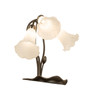 Meyda 16" High White Tiffany Pond Lily 3 Light Accent Lamp