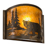Meyda 12" Wide Lone Bear Left Wall Sconce