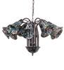 Meyda 24" Wide Stained Glass Pond Lily 12 Light Chandelier - 17958