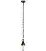 Meyda 5" Wide Mahogany Bronze 3 Light Heavy Duty Pendant Hardware