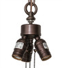 Meyda 5" Wide Mahogany Bronze 3 Light Heavy Duty Pendant Hardware
