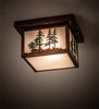 Meyda 10" Square Hyde Park Tall Pines Flushmount