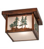 Meyda 10" Square Hyde Park Tall Pines Flushmount