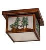 Meyda 10" Square Hyde Park Tall Pines Flushmount