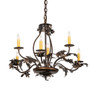 Meyda 28" Wide Oak Leaf & Acorn 6 Light Chandelier - 218893