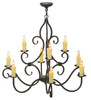 Meyda 36" Wide Clayton 9 Light Chandelier