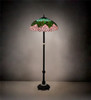 Meyda 62" High Tiffany Cabbage Rose Floor Lamp - 229130