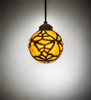 Meyda 6" Wide Castle Butterfly Orb Mini Pendant